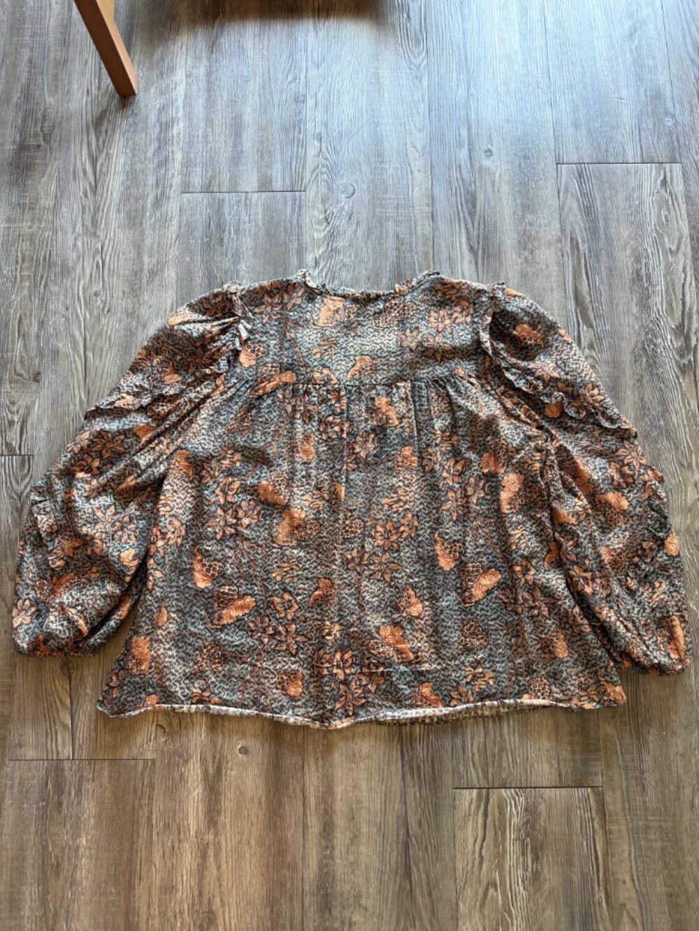 Ulla Johnson Leopard Ruffle Blouse - Picture 5 of 6